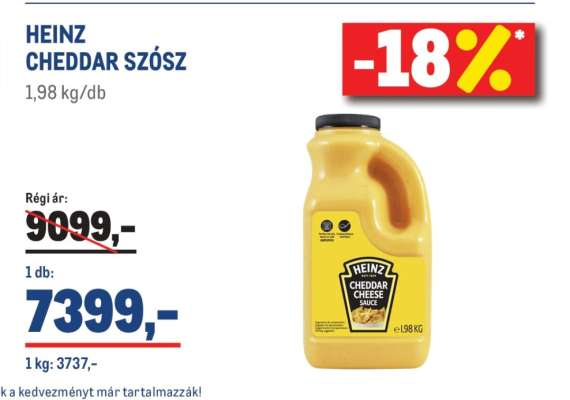 HEINZ CHEDDAR SZÓSZ