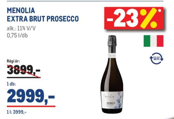MENOLIA EXTRA BRUT PROSECCO
