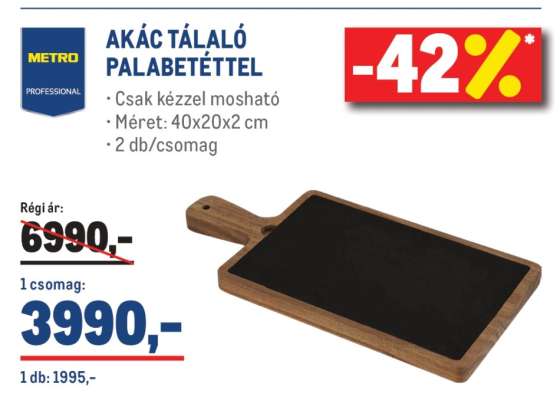 METRO PROFESSIONAL AKÁC TÁLALÓ PALABETÉTTEL