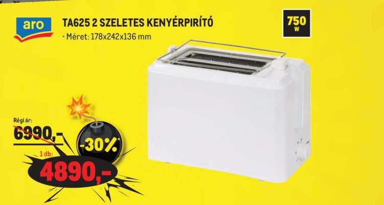 aro TA625 2 SZELETES KENYÉRPIRÍTÓ