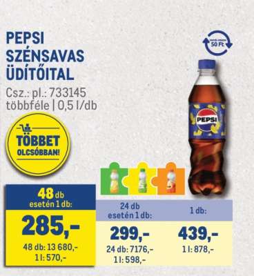 Pepsi szénsavas üdítőital
