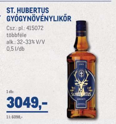 St. Hubertus gyógynövénylikőr