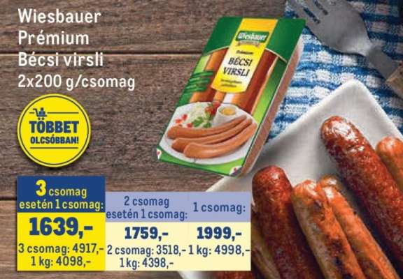 Wiesbauer Prémium bécsi virsli