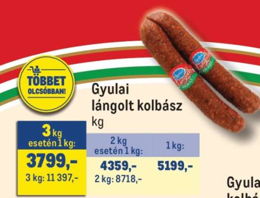 Gyulai lángolt kolbász