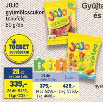 JOJO gyümölcscukor