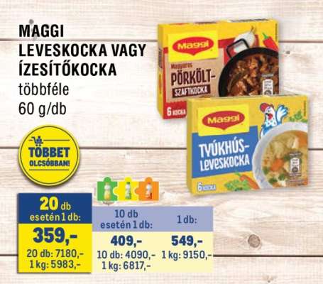MAGGI LEVESKOCKA VAGY ÍZESÍTŐKOCKA