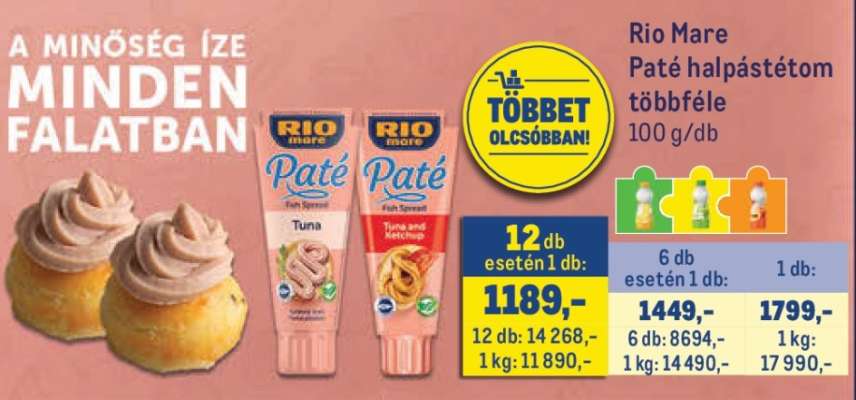 Rio Mare Paté halpástétom többféle