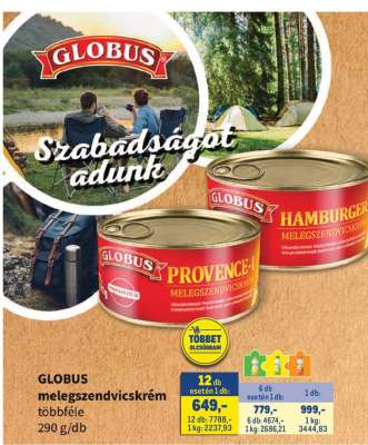 Globus Melegszendvicskrém