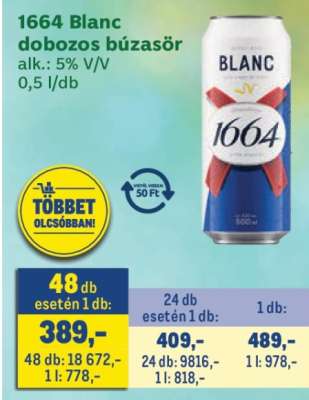 1664 Blanc dobozos búzasör