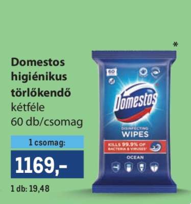 DOMESTOS HIGIÉNIKUS TÖRLŐKENDŐ
