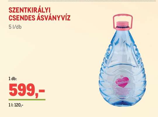 SZENTKIRÁLYI CSENDES ÁSVÁNYVÍZ