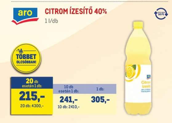 aro CITROM ÍZESÍTŐ 40%