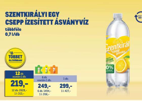 Szentkirályi Egy Csepp ízesített ásványvíz