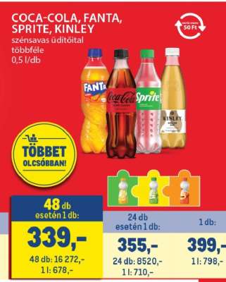 Coca-Cola, Fanta, Sprite, Kinley