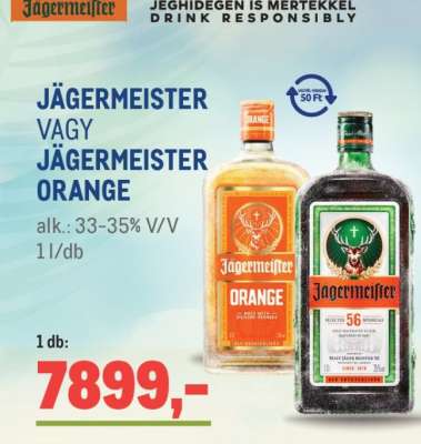 JÄGERMEISTER VAGY JÄGERMEISTER ORANGE
