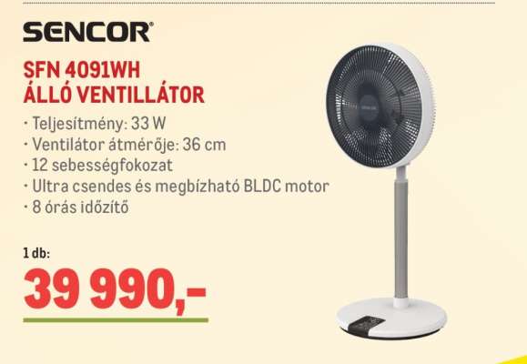 SENCOR SFN 4091WH ÁLLÓ VENTILLÁTOR