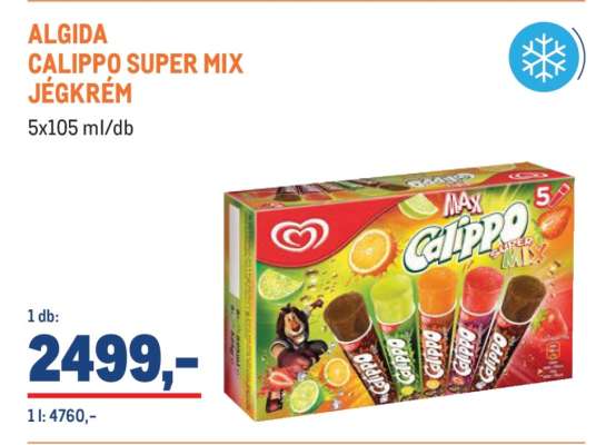 ALGIDA CALIPPO SUPER MIX JÉGKRÉM