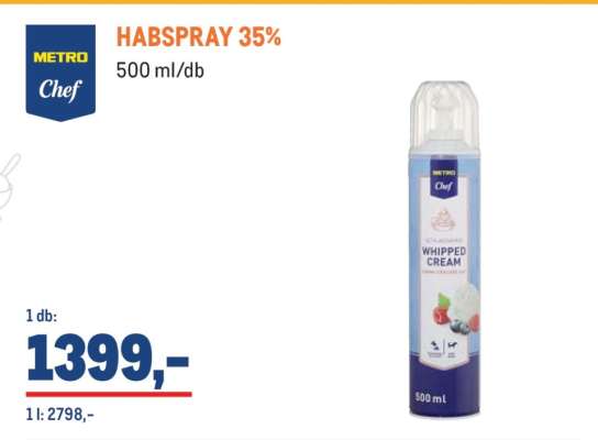 METRO Chef Habspray 35%
