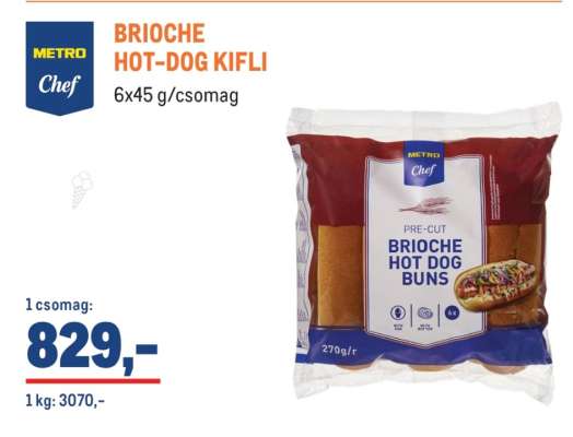 METRO Chef BRIOCHE HOT-DOG KIFLI