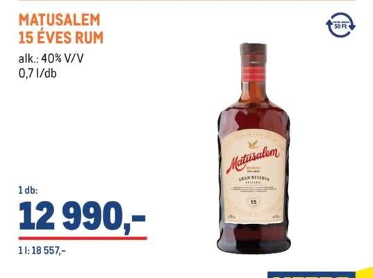 MATUSALEM 15 ÉVES RUM