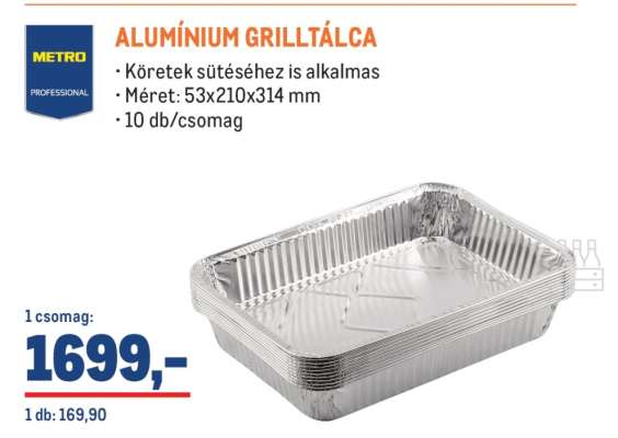 METRO PROFESSIONAL ALUMÍNIUM GRILLTÁLCA