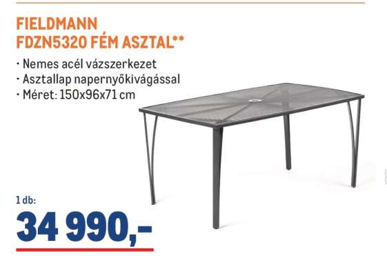 FIELDMANN FDZN5320 FÉM ASZTAL