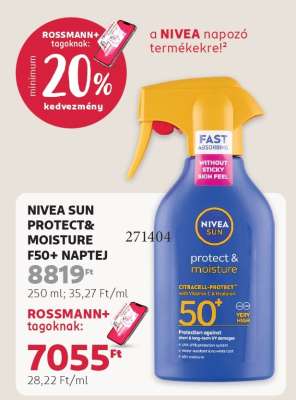 NIVEA SUN PROTECT&MOISTURE F50+ NAPTEJ