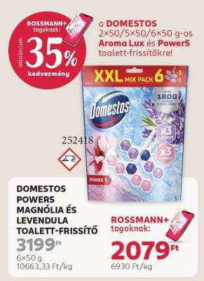 DOMESTOS POWER5 MAGNÓLIA ÉS LEVENDULA TOALETT-FRISSÍTŐ