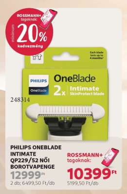 PHILIPS ONEBLADE INTIMATE QP229/52 NŐI BOROTVAPENGE