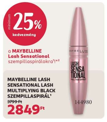 MAYBELLINE LASH SENSATIONAL LASH MULTIPLYING BLACK SZEMPILLASPIRÁL