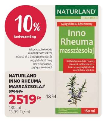 NATURLAND INNO RHEUMA MASSZÁZSOLAJ