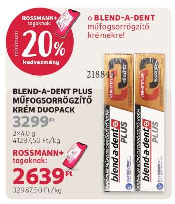 BLEND-A-DENT PLUS MŰFOGSORRÖGZÍTŐ KRÉM DUOPACK