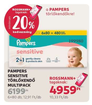 PAMPERS SENSITIVE TÖRLŐKENDŐ MULTIPACK