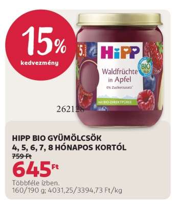 HIPP BIO GYÜMÖLCSÖK