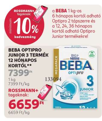 BEBA OPTIPRO JUNIOR 3 TERMÉK 12 HÓNAPOS KORTÓL