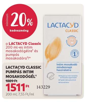 LACTACYD CLASSIC PUMPÁS INTIM MOSAKODÓGÉL
