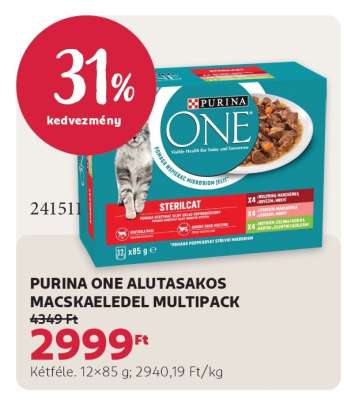 Purina One alutasakos macskaeledel multipack