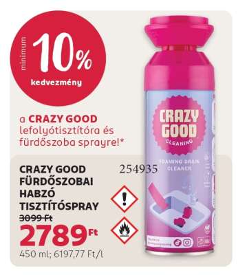CRAZY GOOD FÜRDŐSZOBAI HABZÓ TISZTÍTÓSPRAY