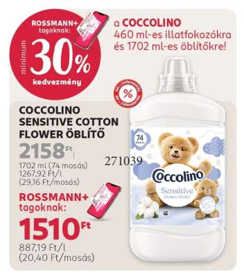 COCCOLINO SENSITIVE COTTON FLOWER ÖBLÍTŐ