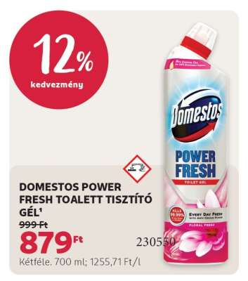 DOMESTOS POWER FRESH TOALETT TISZTÍTÓ GÉL