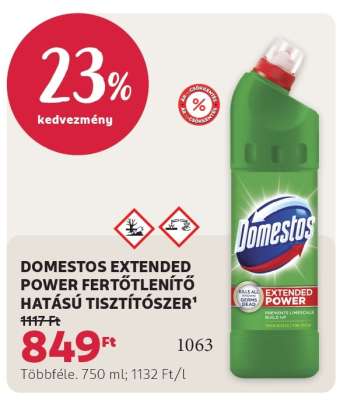 DOMESTOS EXTENDED POWER FERTŐTLENÍTŐ HATÁSÚ TISZTÍTÓSZER
