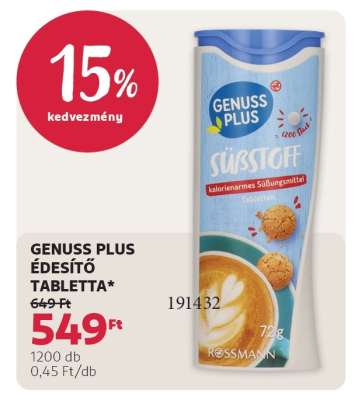 GENUSS PLUS ÉDESÍTŐ TABLETTA