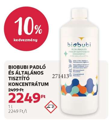 BIOBUBI PADLÓ ÉS ÁLTALÁNOS TISZTÍTÓ KONCENTRÁTUM