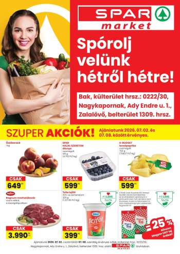 Újság SPAR market - 2026.07.02 - 2026.07.08.