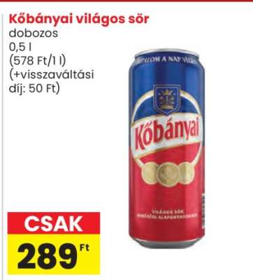 KŐBÁNYAI Világos sör*