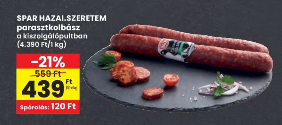 SPAR HAZAI.SZERETEM parasztkolbász