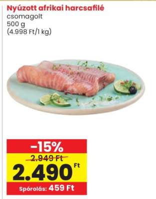 Nyúzott afrikai harcsafilé