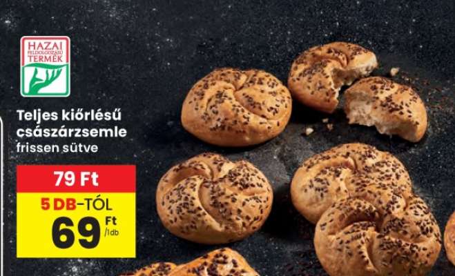 Teljes kiőrlésű császárzsemle