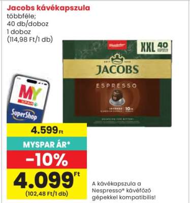 Jacobs kávékapszula