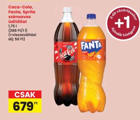 Coca-Cola, Fanta, Sprite szénsavas üdítőital